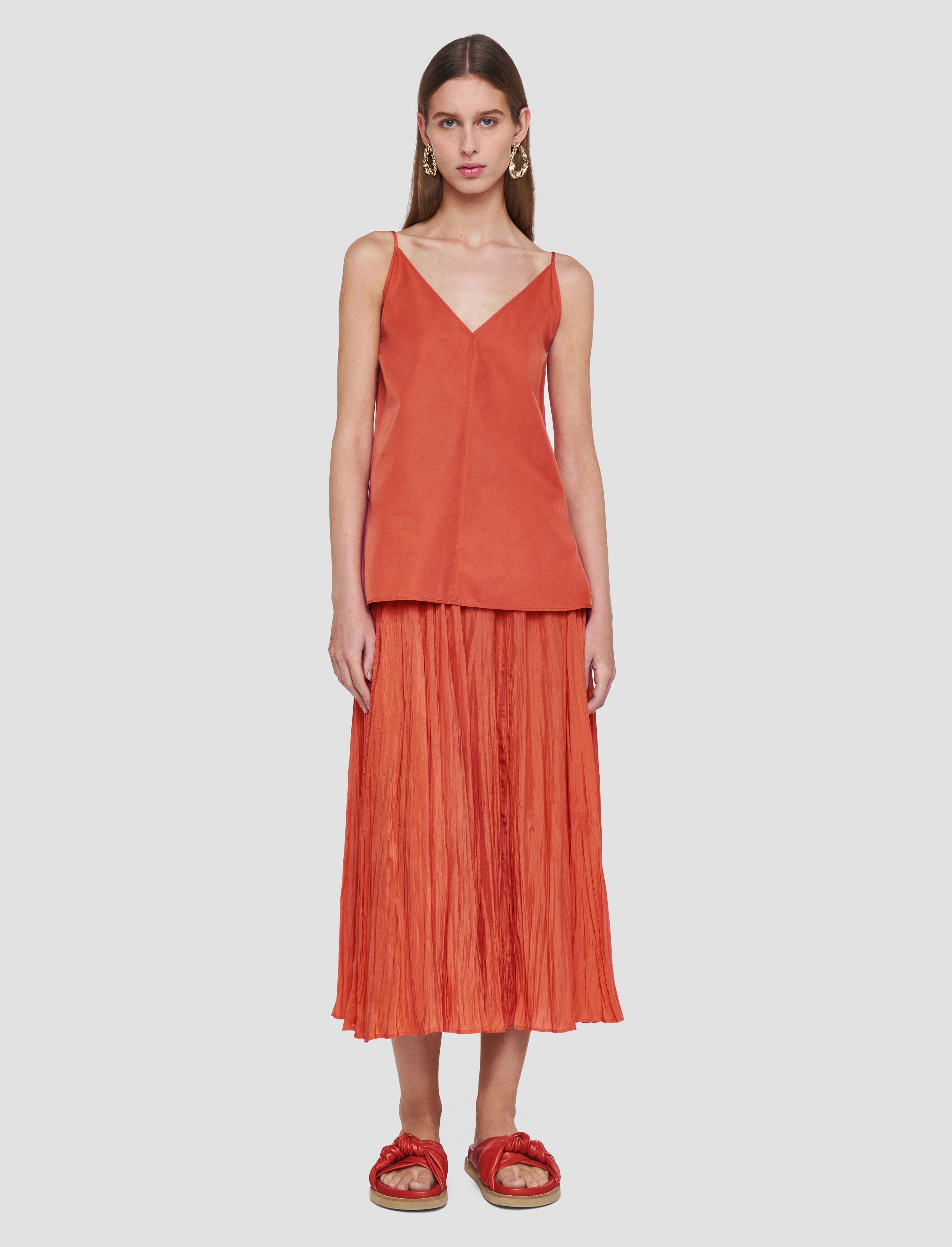 Elegant Texture Style Moment Sully Habotai Silk Skirt