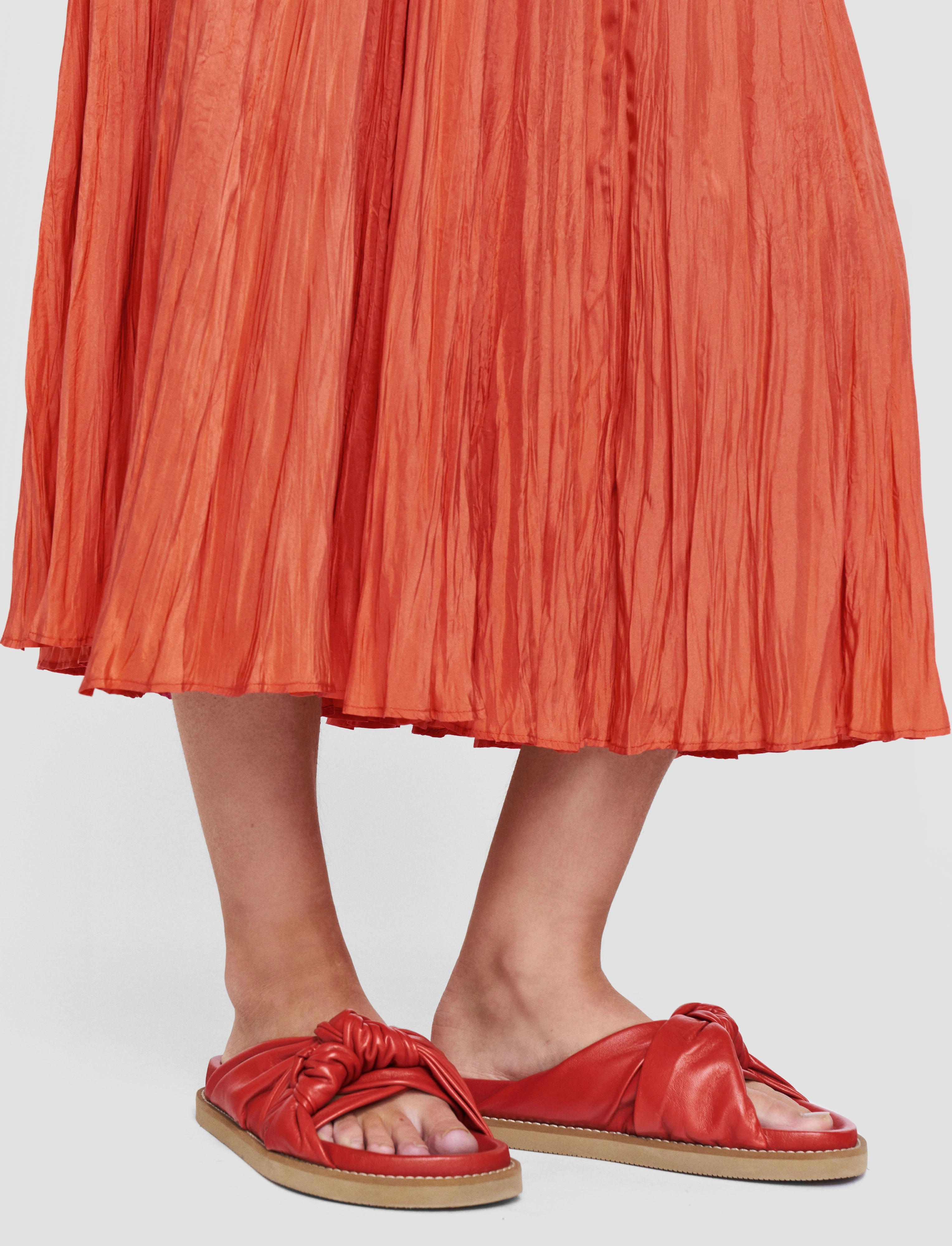 Soft Tones Innovative Fabric Sully Habotai Silk Skirt