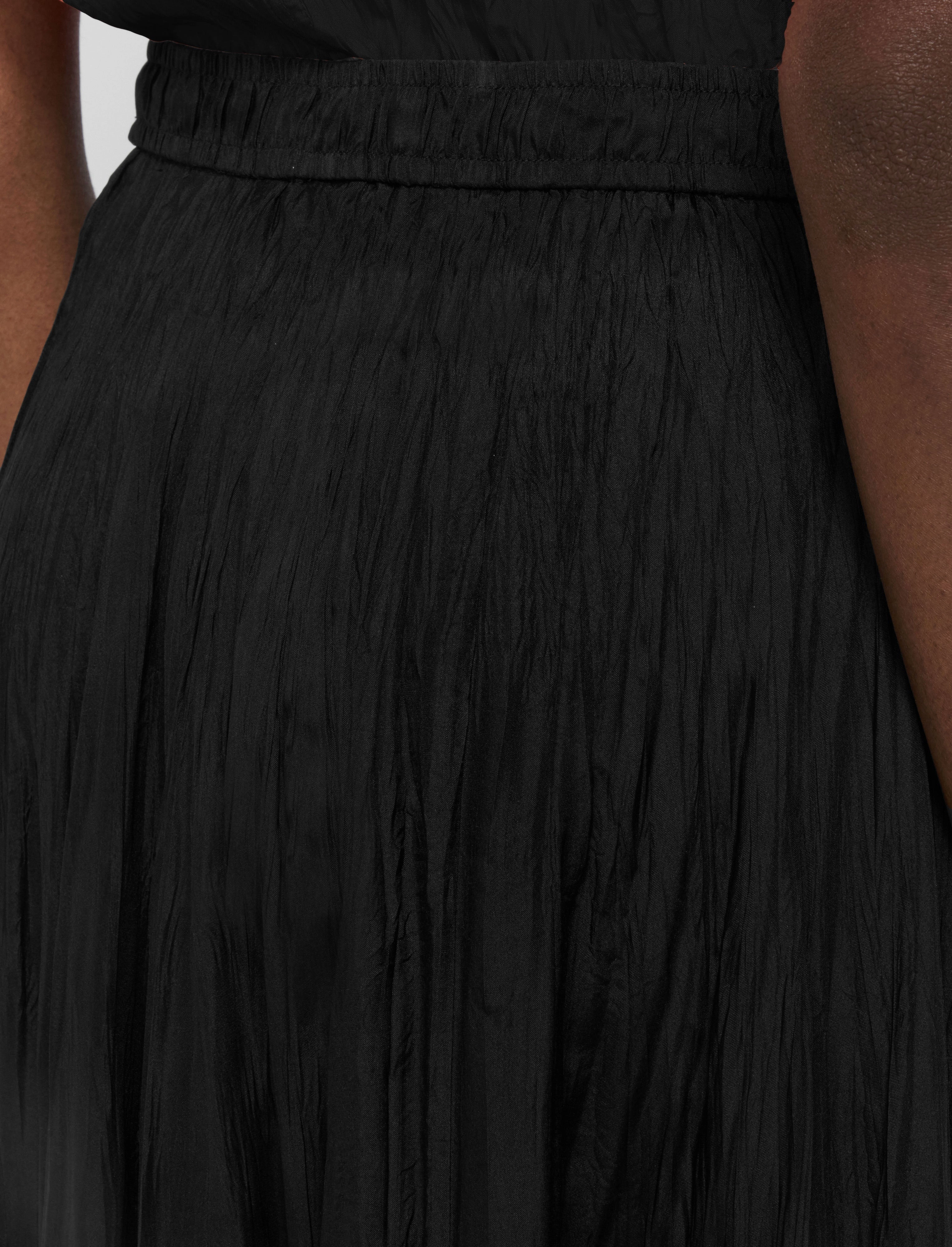 Creative Look Fold Over Design Sully Habotai Silk Skirt