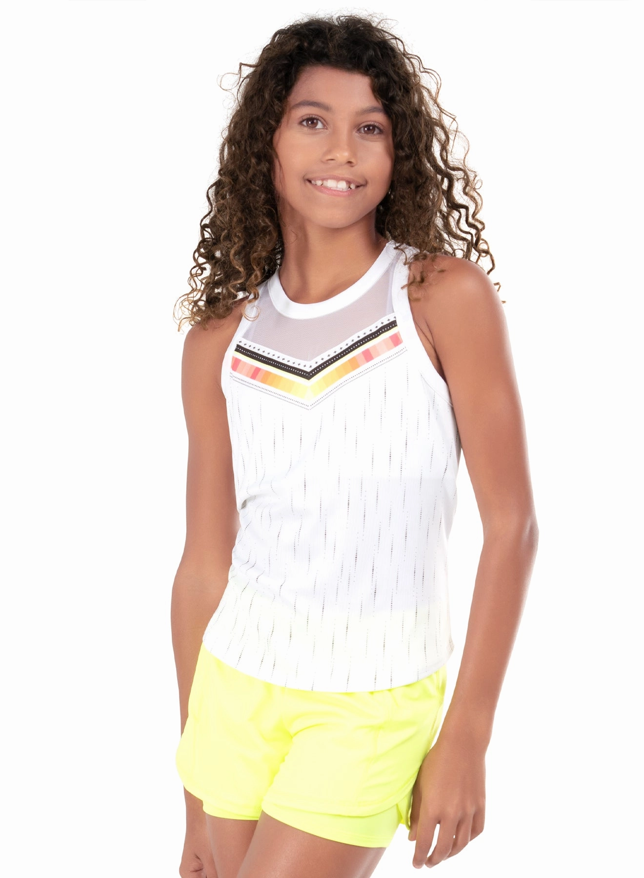 LatticeKnit Office Look Sunset Glow Tank