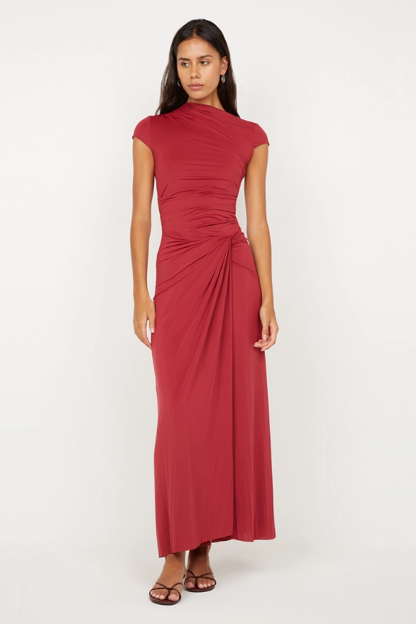 Susie Maxi Dress Cherry Relax Feel Work Pairing