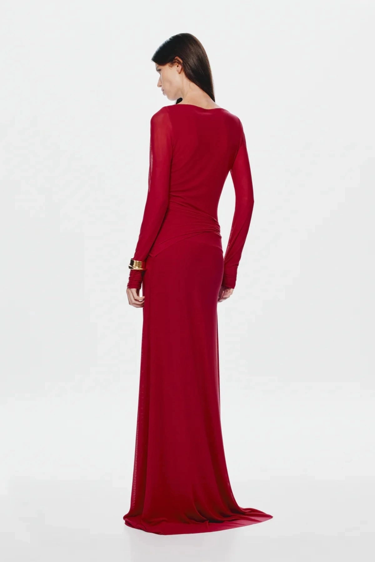 Bold Elegance Gift-Worthy The 'Irina Long Sleeve Dress Cherry