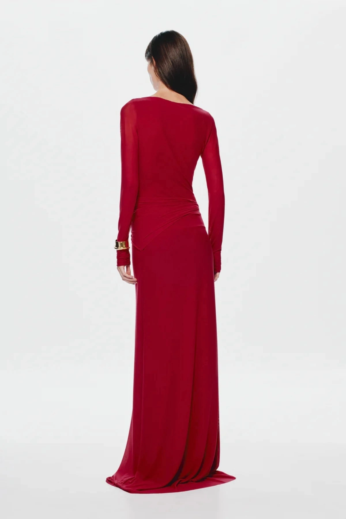 Clean Finish Minimalist-Style The 'Irina Long Sleeve Dress Cherry