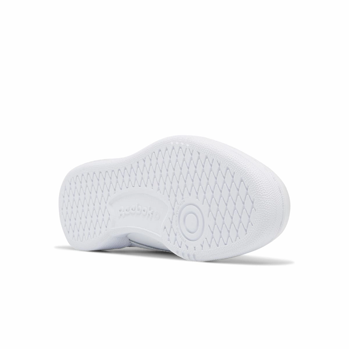 REEBOK BS6168 CLUB C JR'S (Medium) White/Sheer Grey-Int Leather Lifestyle Shoes Adjustable Closure