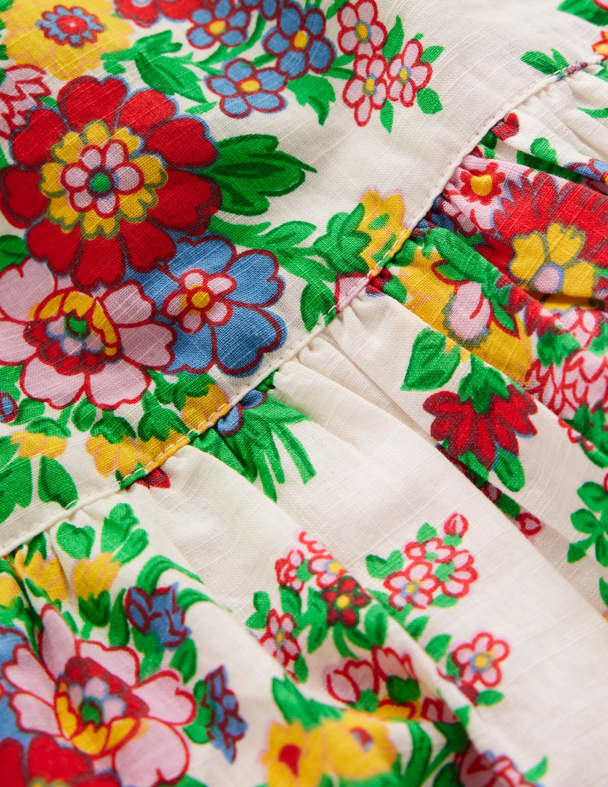 Chic and Stylish Woven Frill Dress-Multi Floral