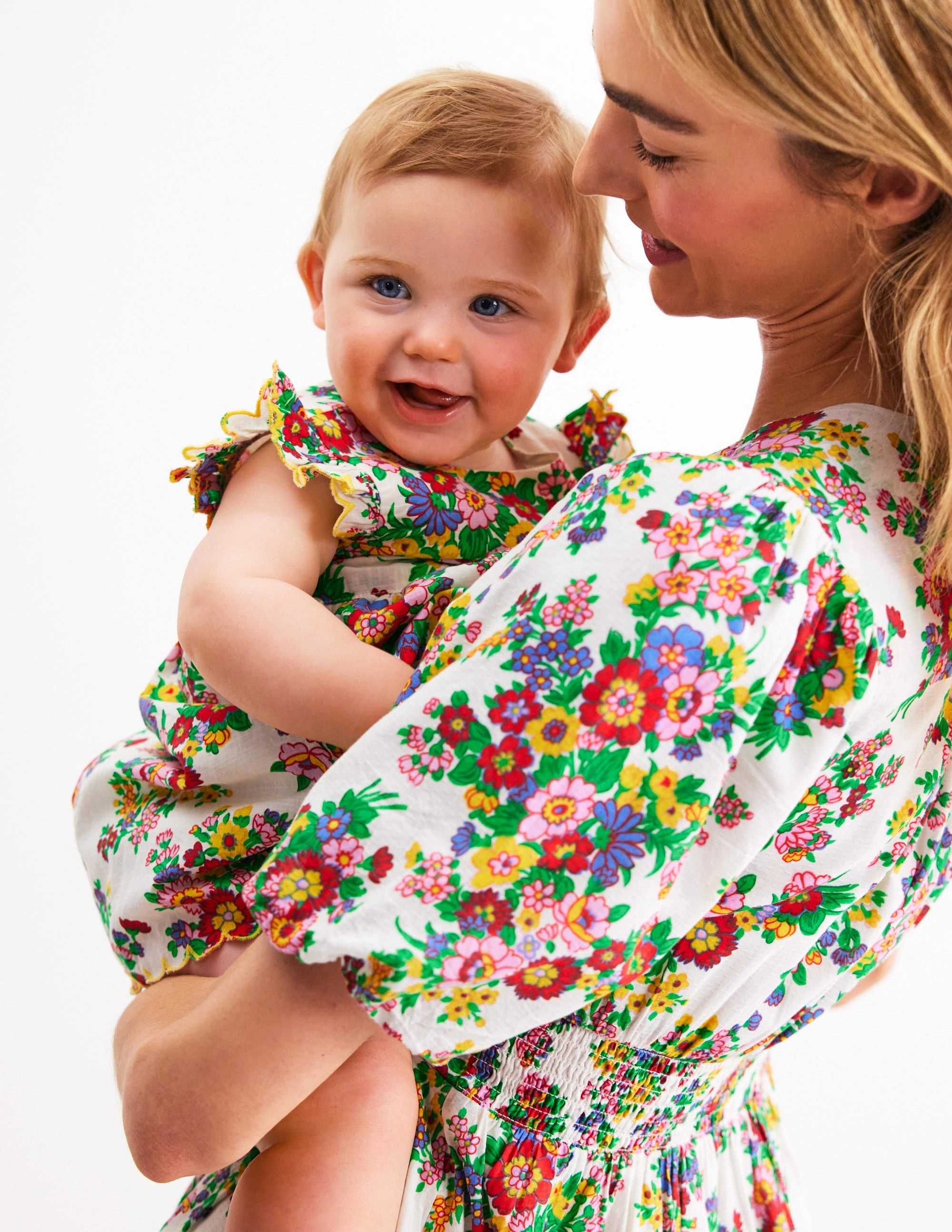 Woven Frill Dress-Multi Floral Fit Vibe