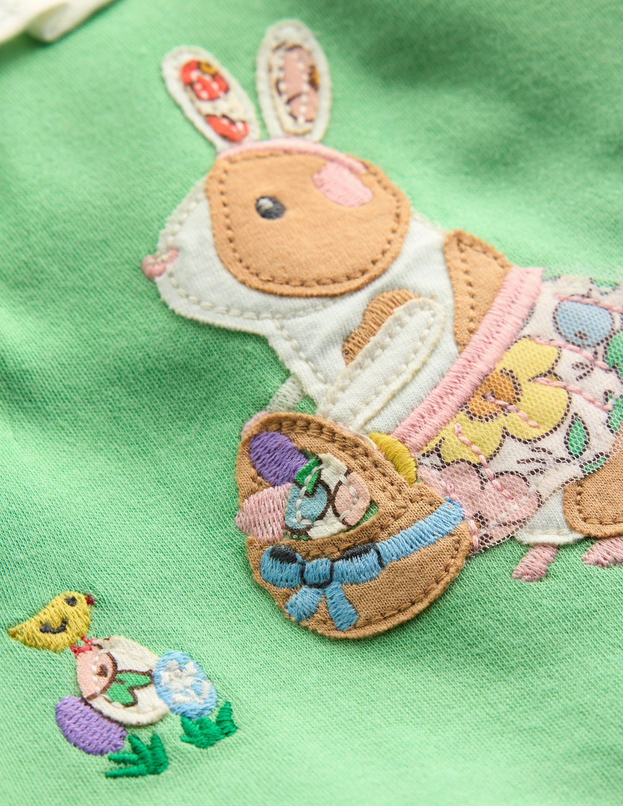 Ruffle Neck T-Shirt-Green Guinea Pig AntiStaticTreatment Contrast Stitch Detail