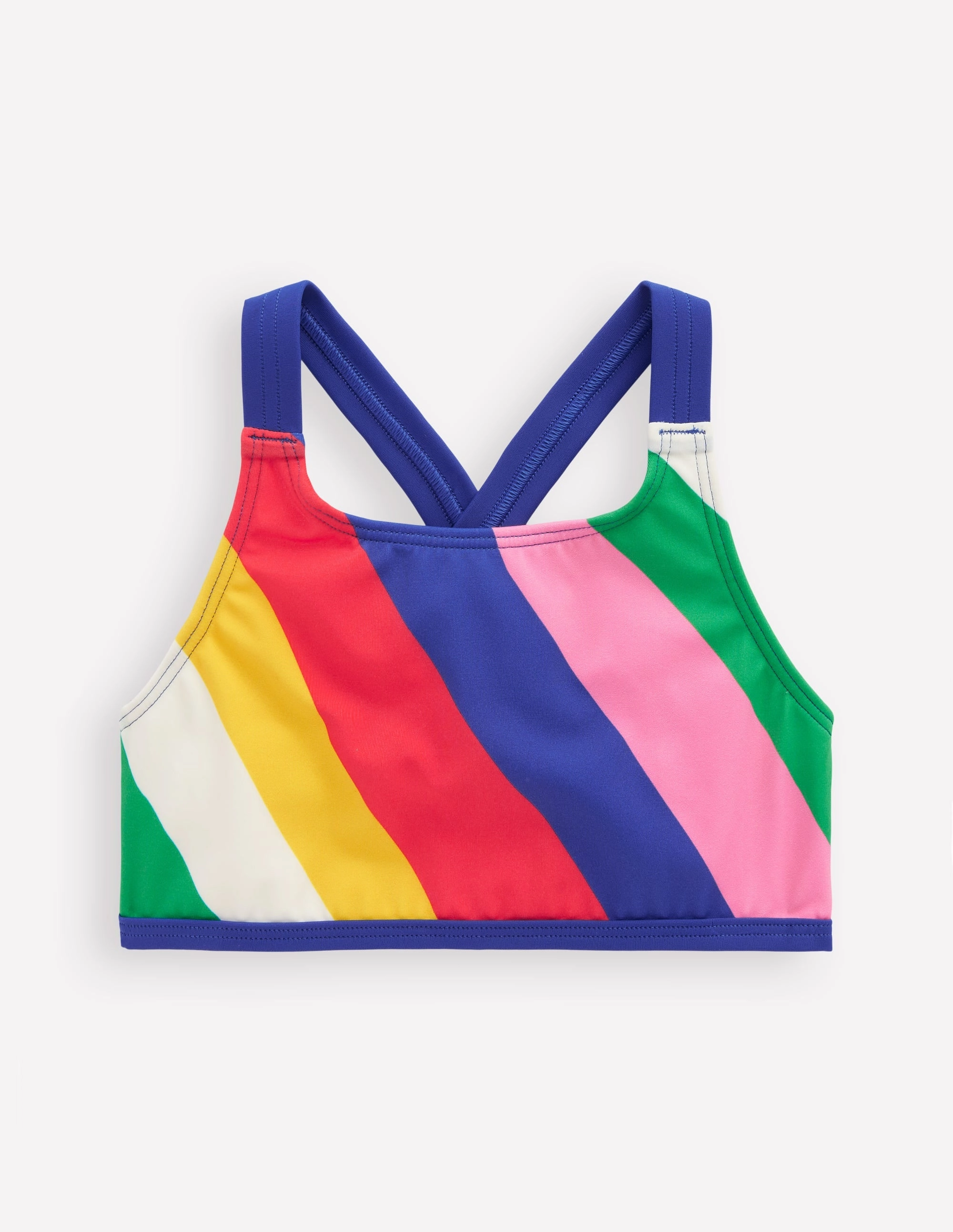 Cross-back Bikini Top-Multi Rainbow Swirl adult style Practical Choice