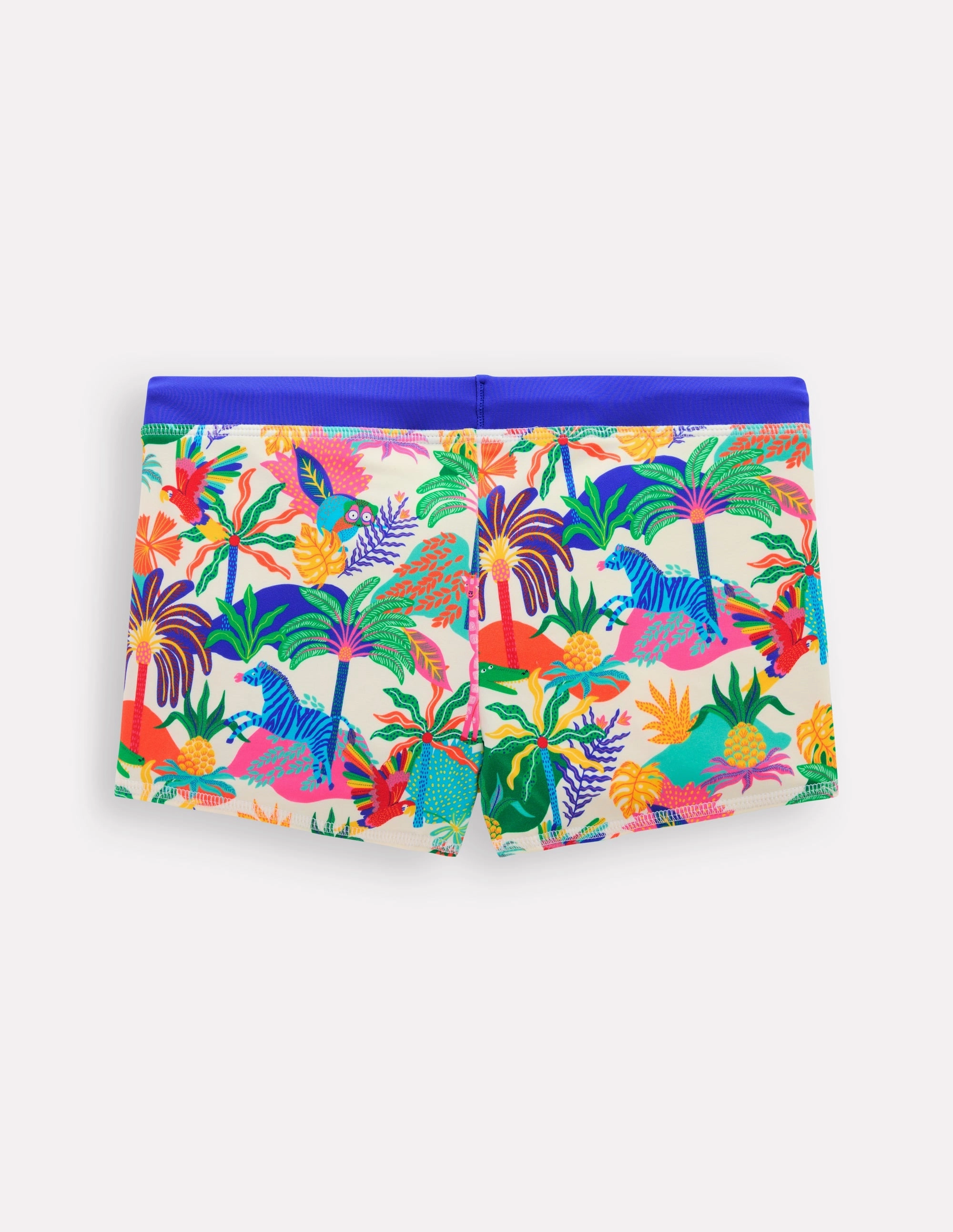Swim Trunks-Ivory Multi Jungle Layering Piece