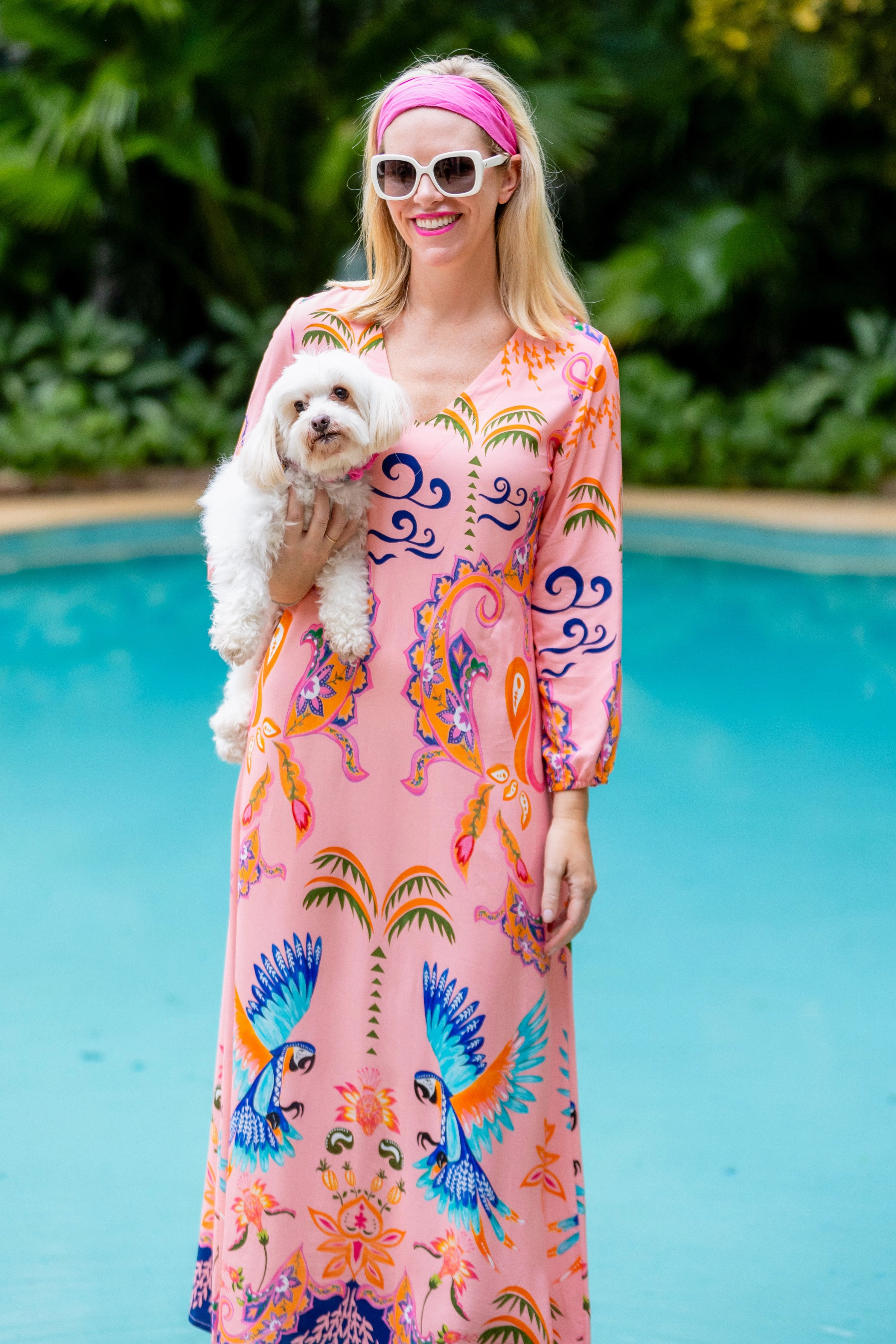 Soft Layering Maxine Dress / Pink Parrot