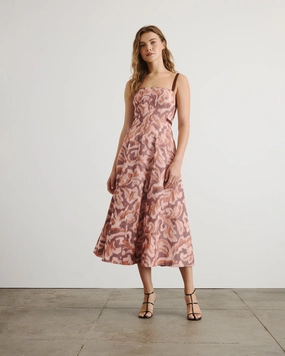 Elastic-Cuff Smart Silhouette Tavia Dress