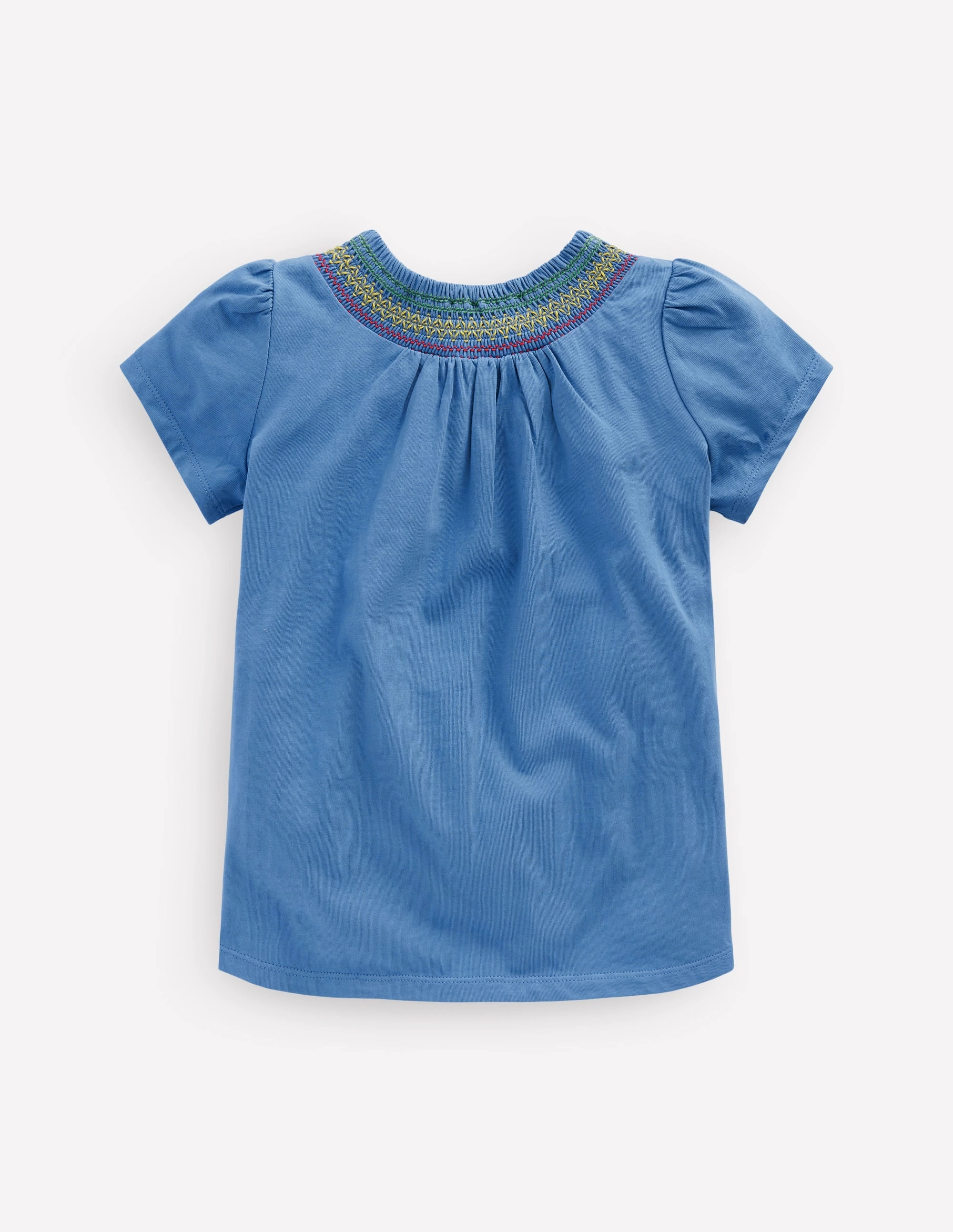 LightweightLayeringSystem Jersey Smocked Top-Peacock Plume Blue