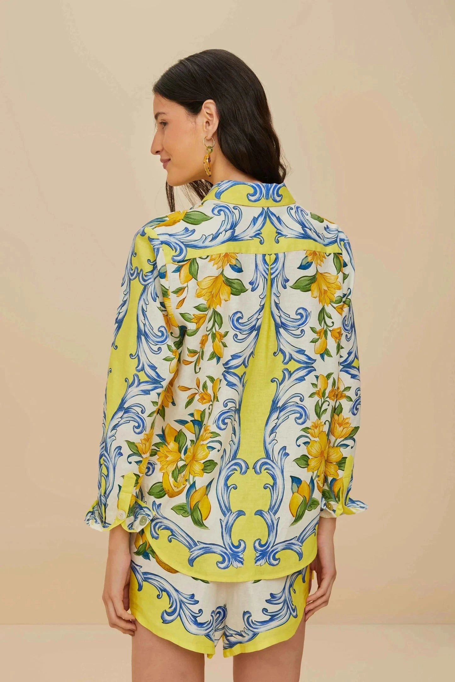 Easy Care Fabric Everyday Style Sicily Scarf Shirt Off-White