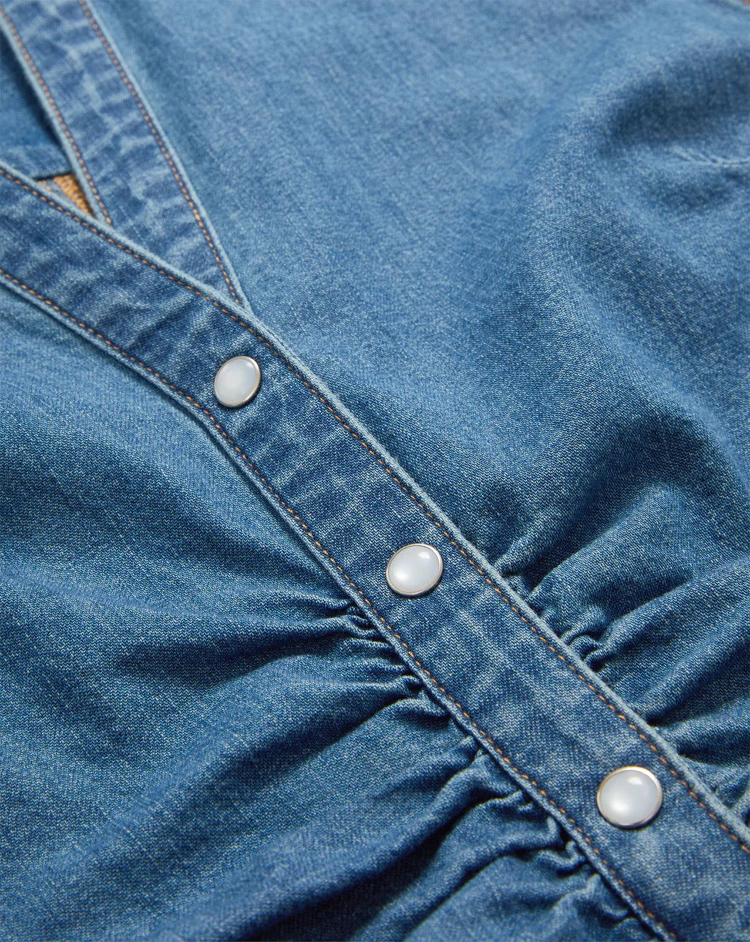 Sera Ruched Denim Shirt Serendipity Chic Cardigan Thermal Insulation Tech