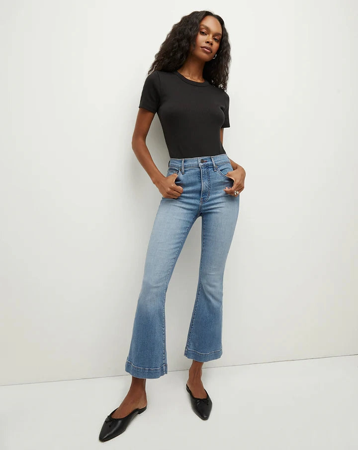 FullCut Shoulder DropShoulderConstruction Pruitt Ribbed Tee Black