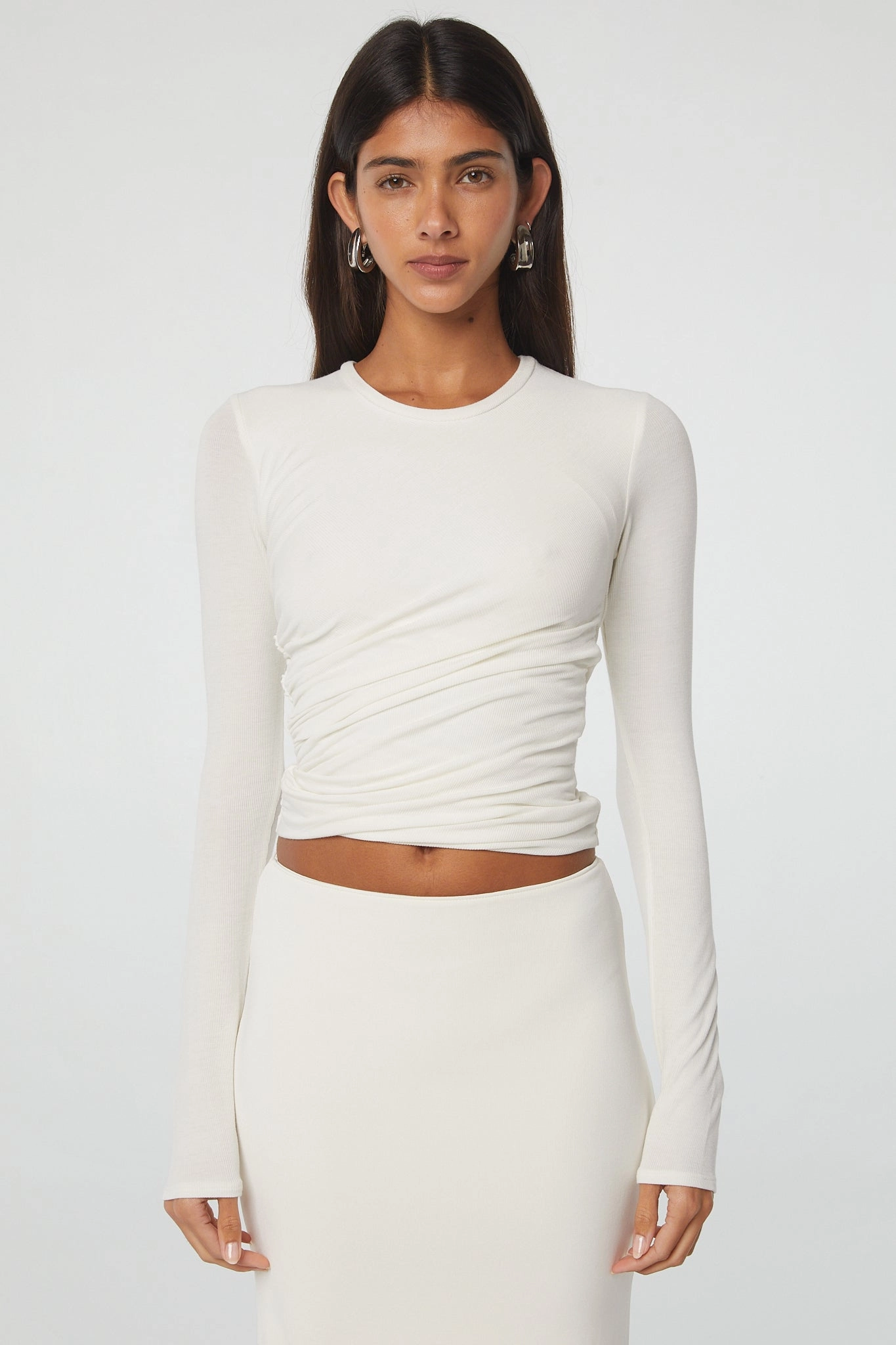 Rubberized grip Soft Wool TERA LONG SLEEVE T-SHIRT