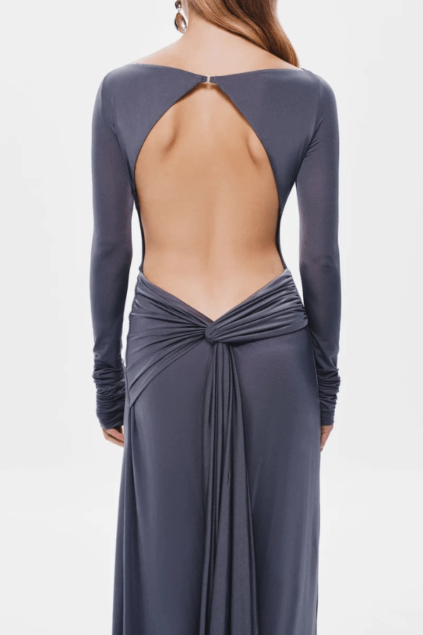 The 'Blake' Jersey Long Sleeve Dress Shark Edgy-Look