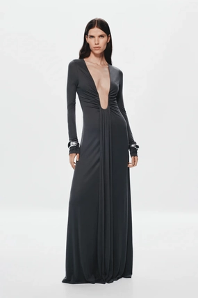 The 'Jennifer' Long Sleeve Dress Vulcan Chic Layers Natural Silhouette