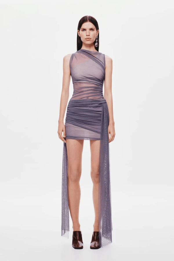 The 'Lucid' Mesh Mini Dress Shark Seasonal Comfort