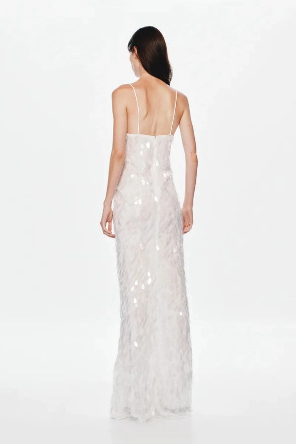 Soft Wear The 'Sapphire Sequin Maxi Dress Ivory