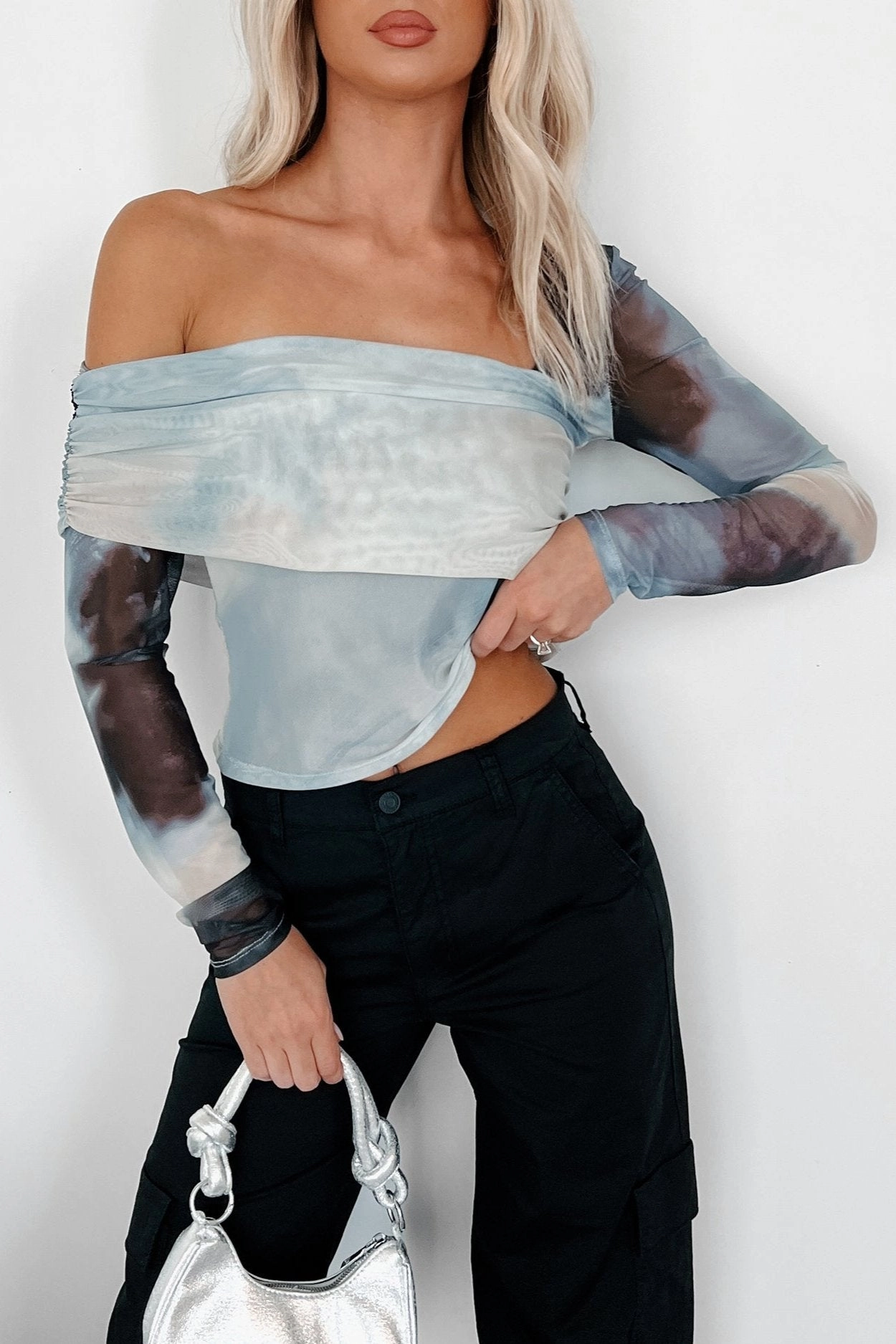 The Beauty Of Existence Asymmetric Mesh Top (Grey/Black) AntiPilling Finish FlatlockSeams