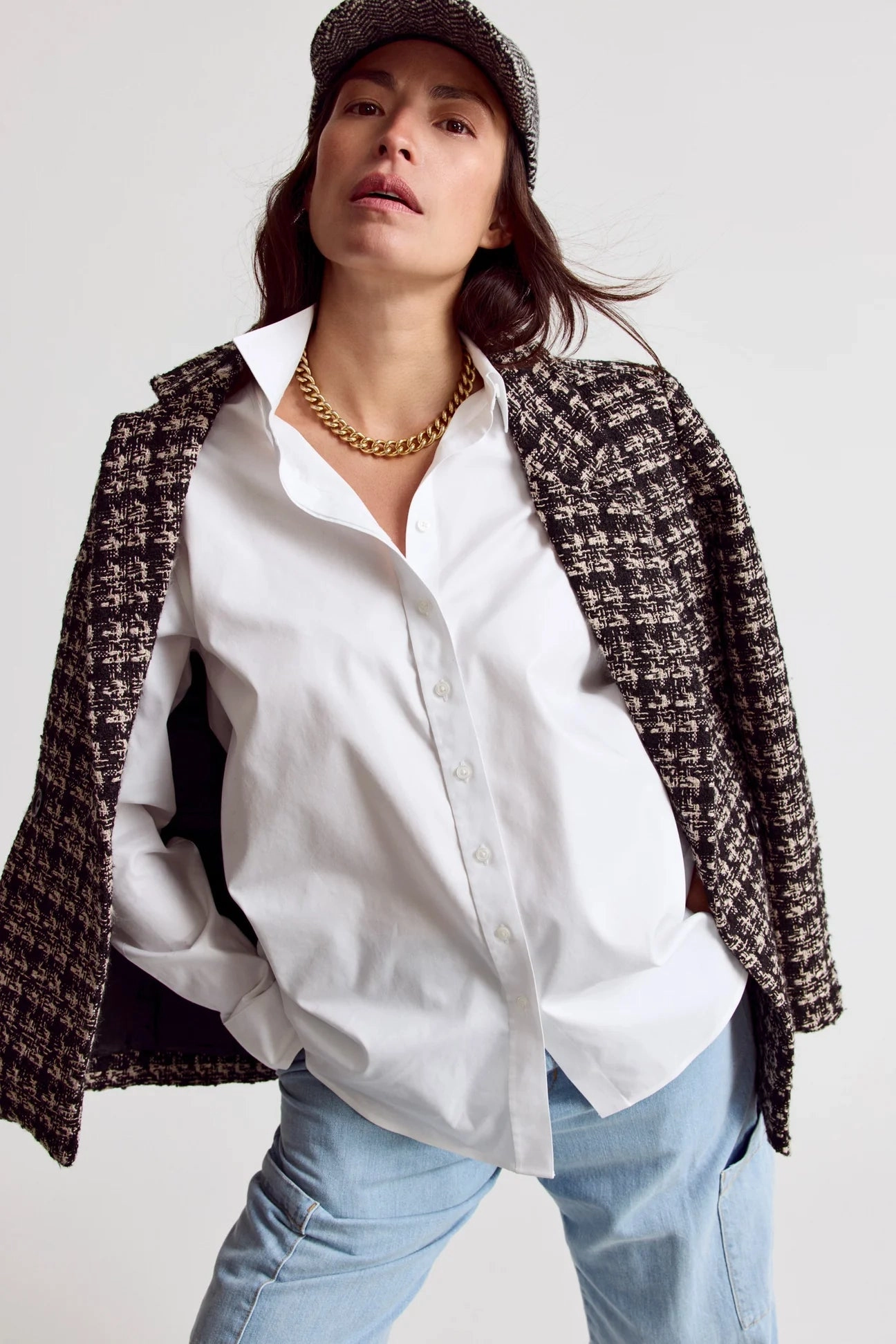 FlatlockSeams The Boyfriend Shirt White