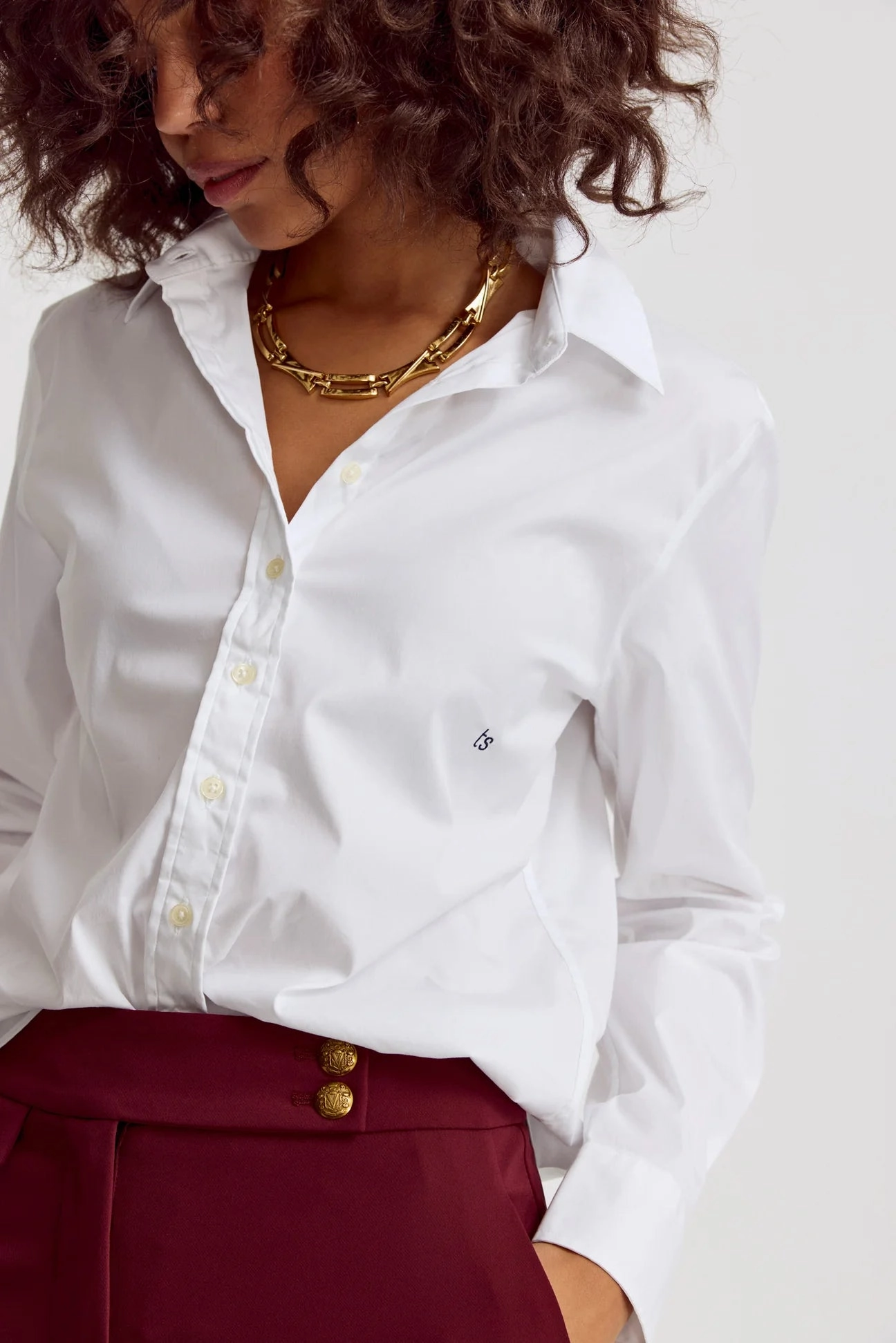 The Boyfriend Shirt White NonToxicCoating Classic Style