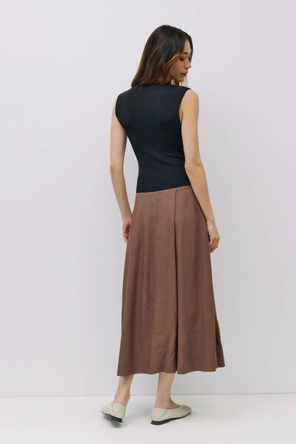 Autumn Essential Mood Glow The Cairo Dress in Brown Black