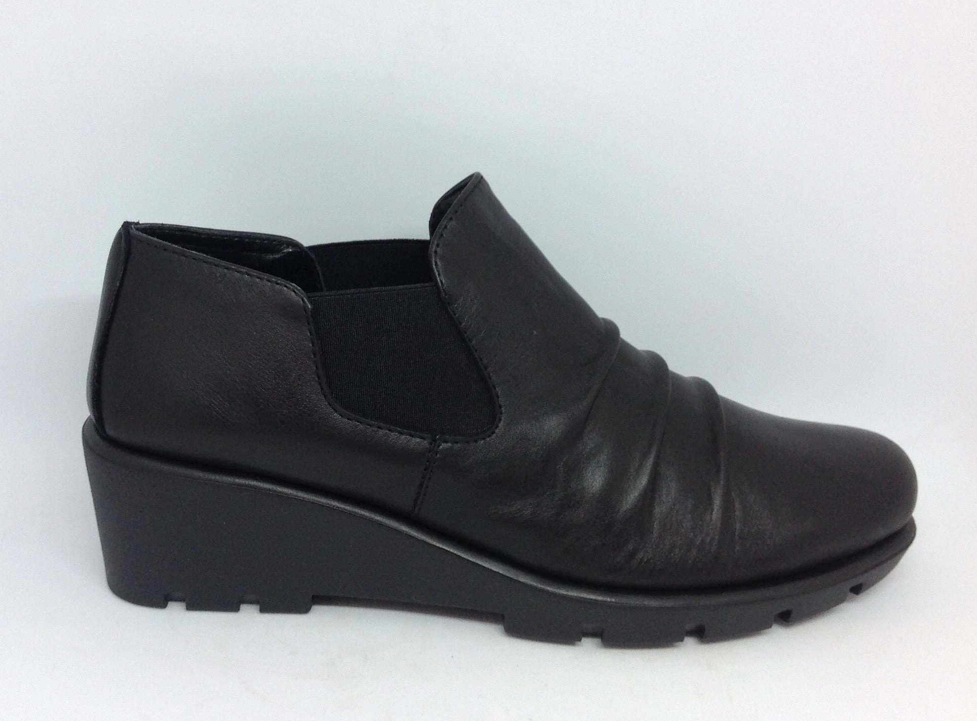 Heat Lock Indoor The Flexx Sluppiest ~ Black ~ Gunmetal ~ Leather Wedge