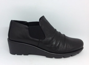 Heat Lock Indoor The Flexx Sluppiest ~ Black ~ Gunmetal ~ Leather Wedge