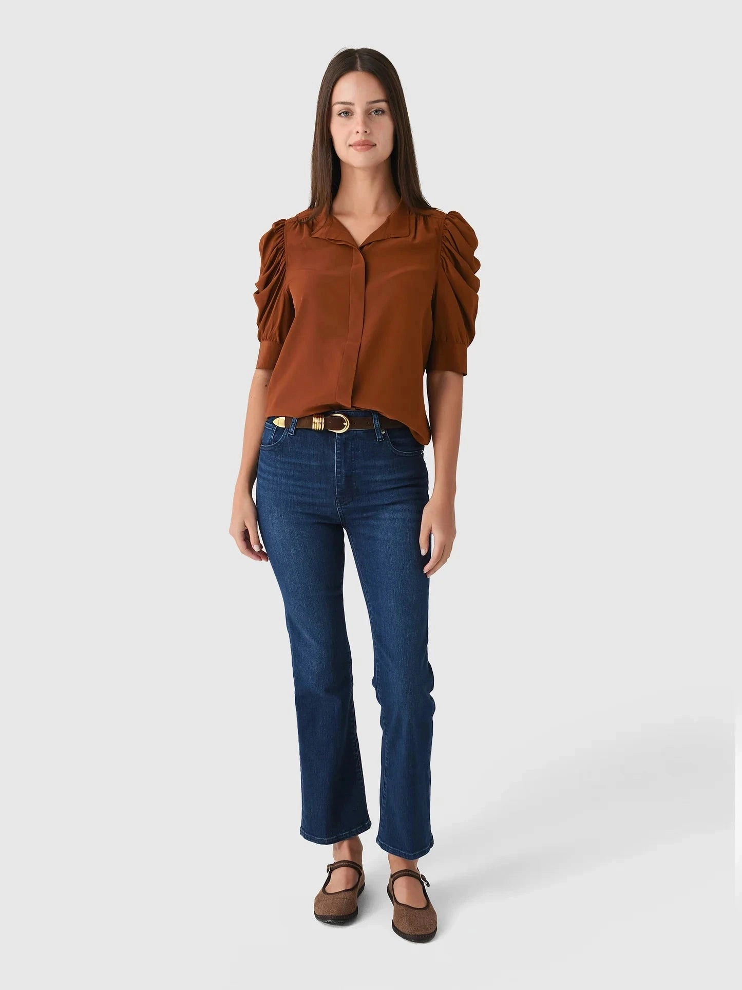 The Gillian Top Rust Layered Collar