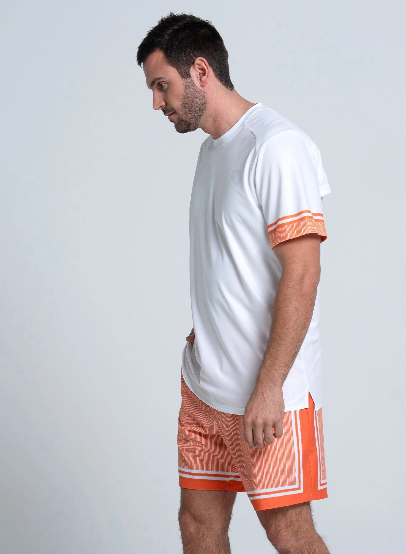 Tapered Side Panels Interlock Knit The Pickler Vented Short Sleeve