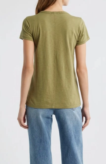 Weighted Hem Design The Slub Tee Olive