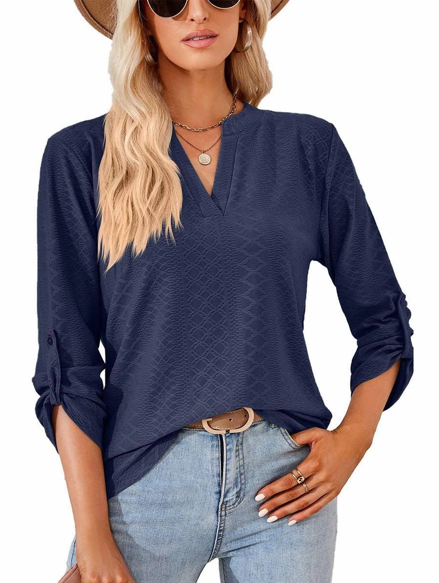 Bold Design Comfy Cardigan THREE QUARTER SLEEVE V NECK TOP