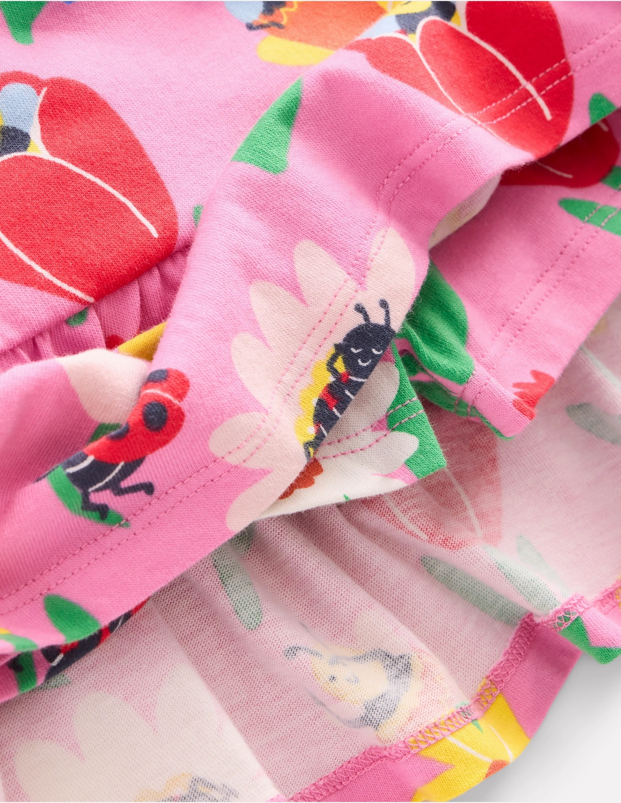 Graceful Look Tiered Jersey Skort-Sugared Lilac Spring Garden