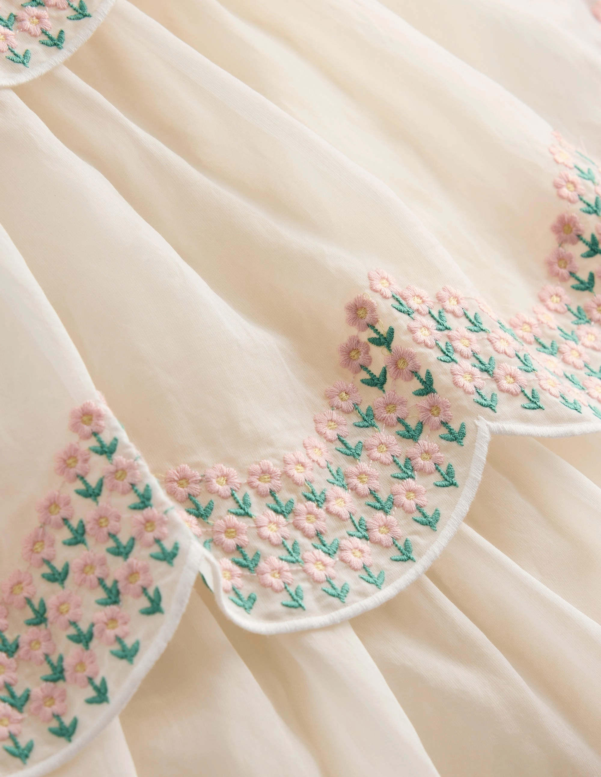 Style Vibes Pure Tone Tiered Organza Dress-Ivory