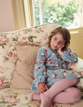 Cozy Feel Cool Fabric Tiered Velour Dress-Seamist Posy