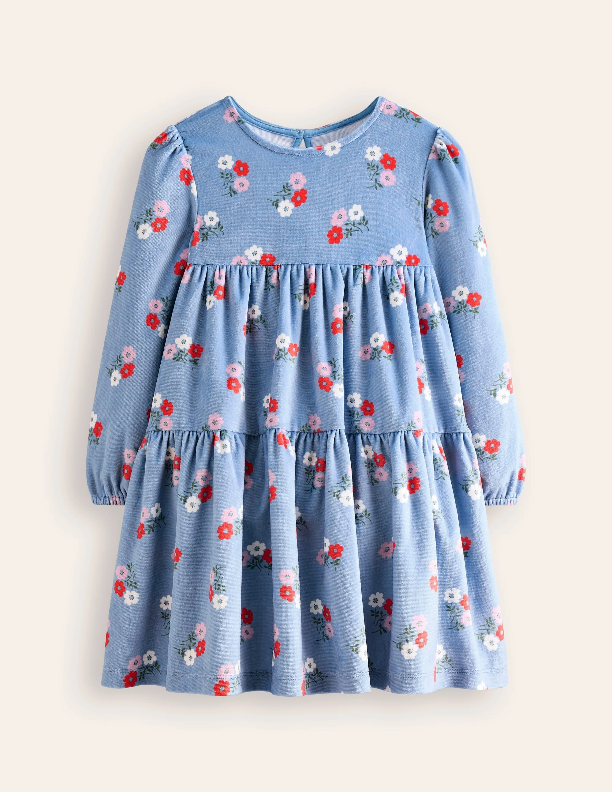 Summer Staple Tiered Velour Dress-Seamist Posy