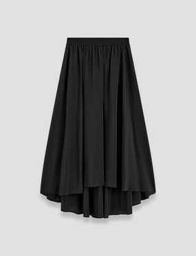 tech fabric Blogger Favorite Violet Crepe de Soie Silk Skirt