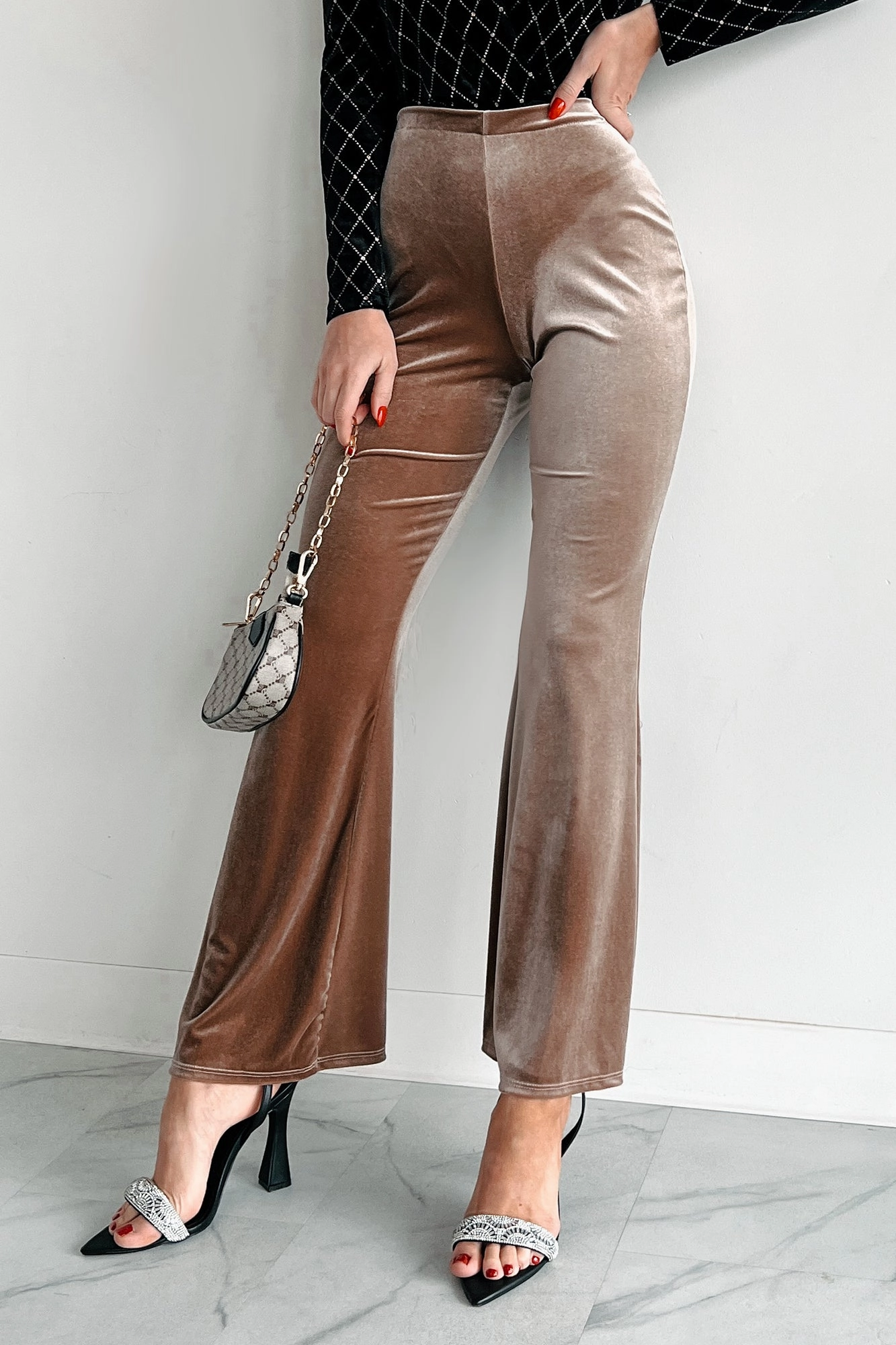 Timeless Treasures Velvet Pants (Tan) Lightweight Feel Active Comfort Wear