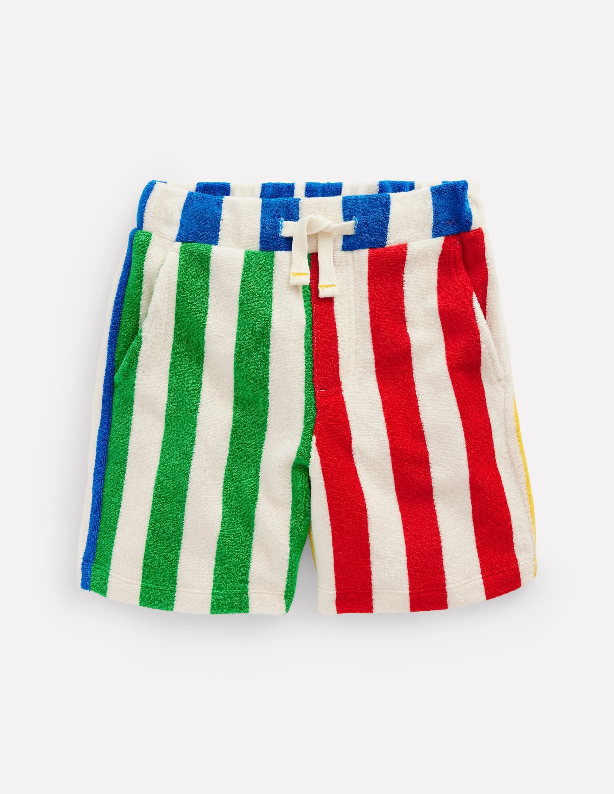 Towelling Shorts-Fiesta and Directoire Stripe High Durability Blend Simple Flex