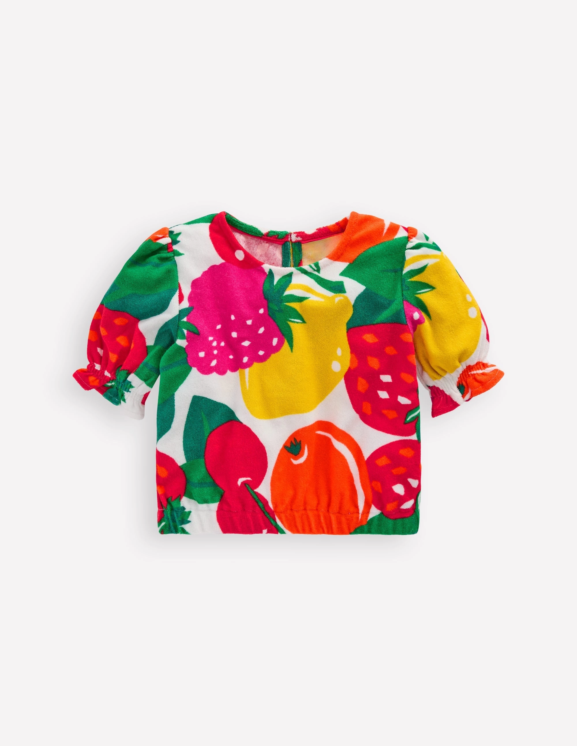 Towelling Top-Multi Giant Fruit DurableWeave