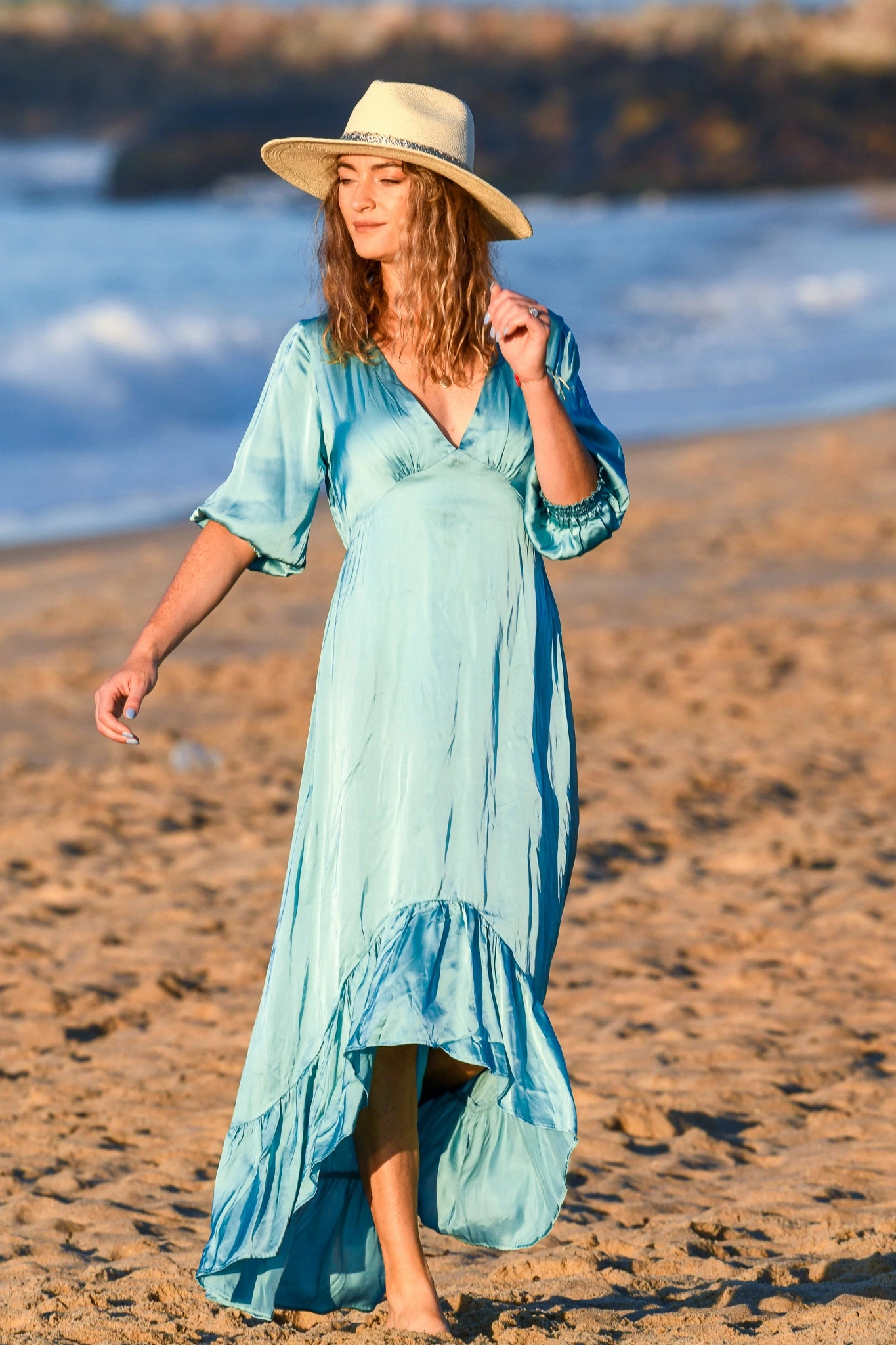 Saline Dress Long / Topaz Spring Flow