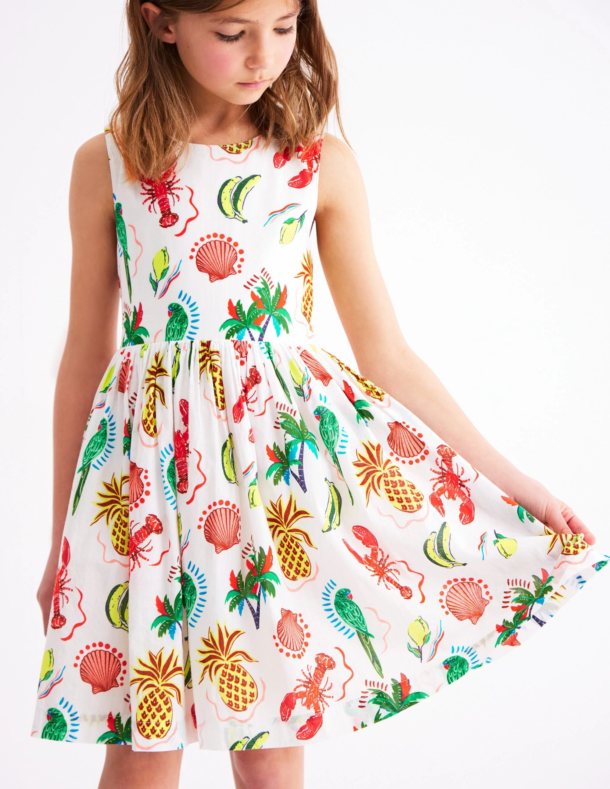 Earth Colors Harper Cross-Back Dress-Multi Tropical