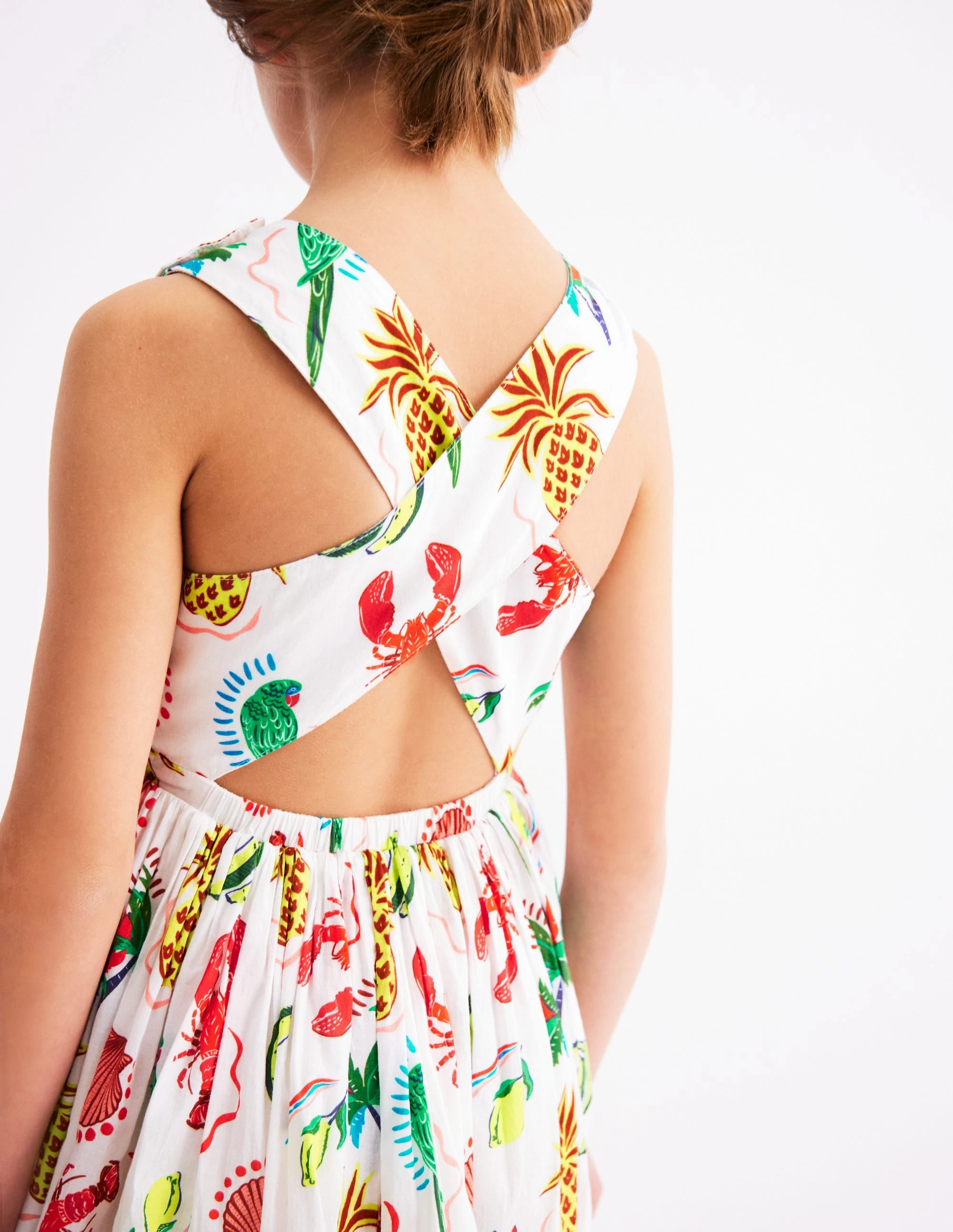 Harper Cross-Back Dress-Multi Tropical Clean Lines