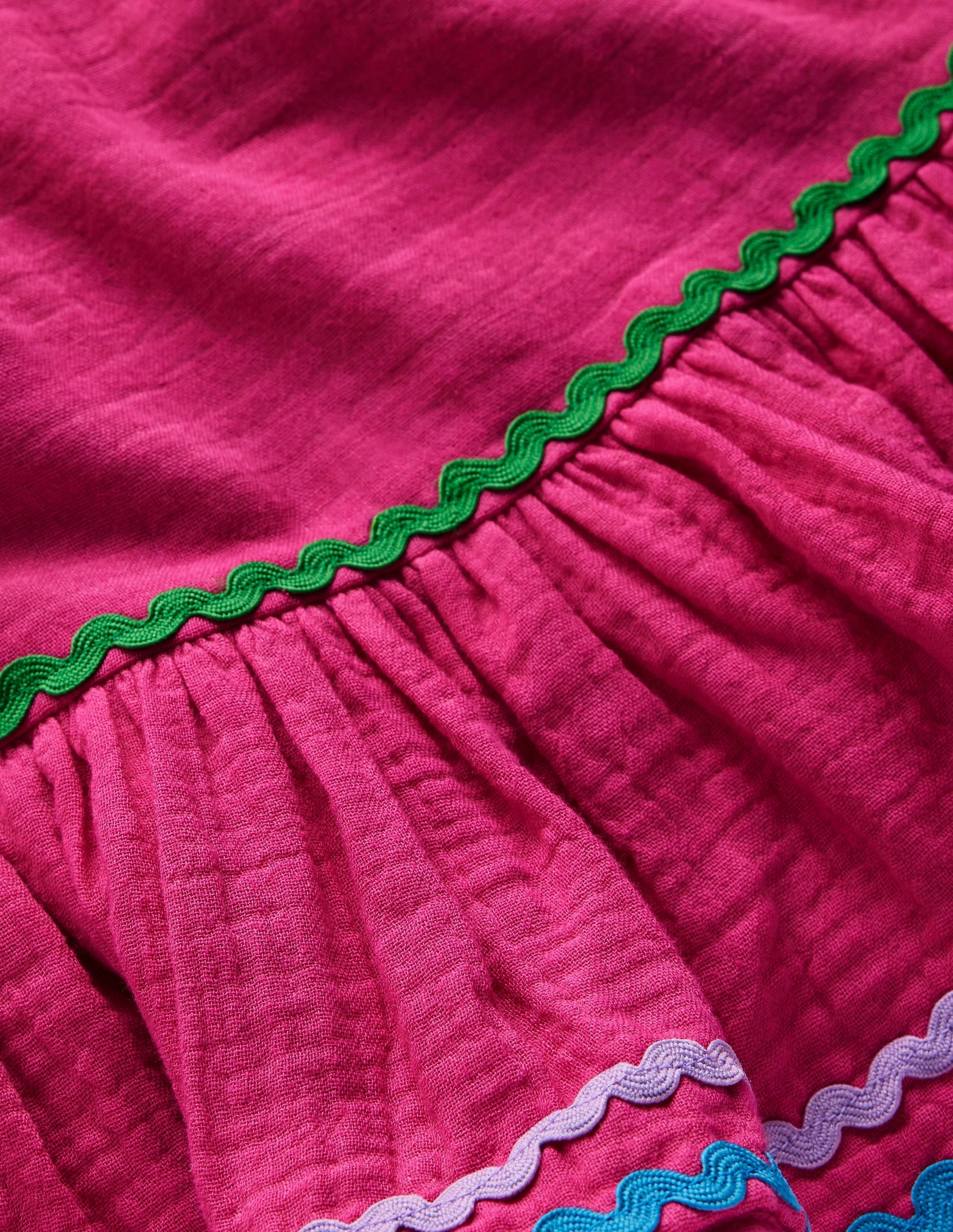 Emmy Woven Beach Dress-Raspberry Pink Soft Hue Lightweight-Comfort