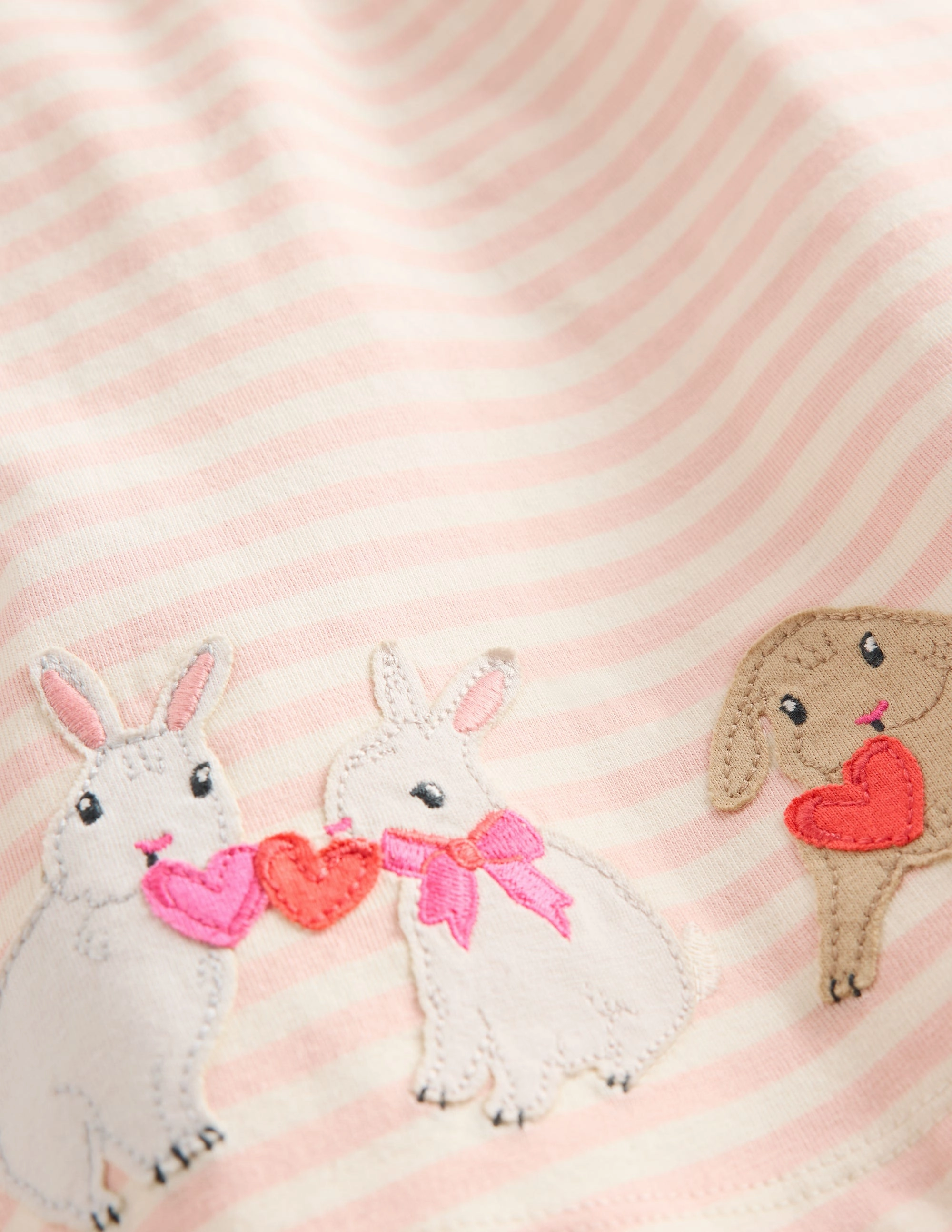 Jersey Logo Dress Set-Chalk Pink Bunnies Elegant Casual Daily Model