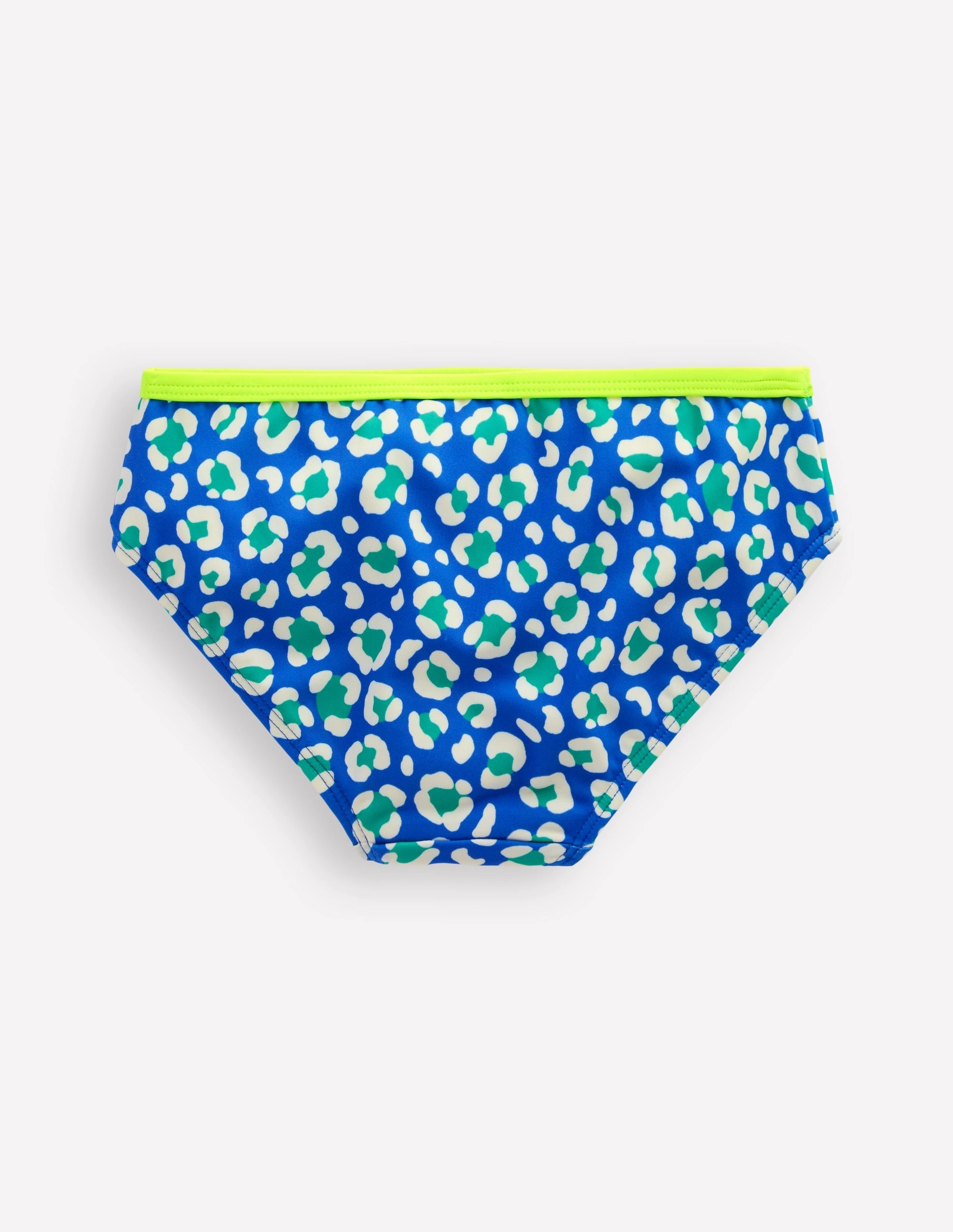 Patterned Bikini Bottoms-Aquamarine Leopard Ultraviolet Protection
