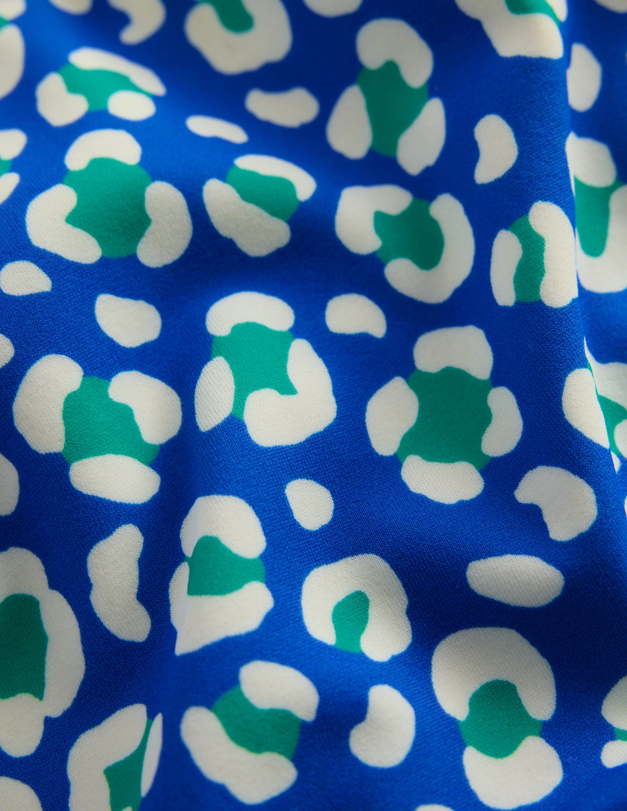 Confidence-Boosting Wide Band Waist Patterned Bikini Bottoms-Aquamarine Leopard