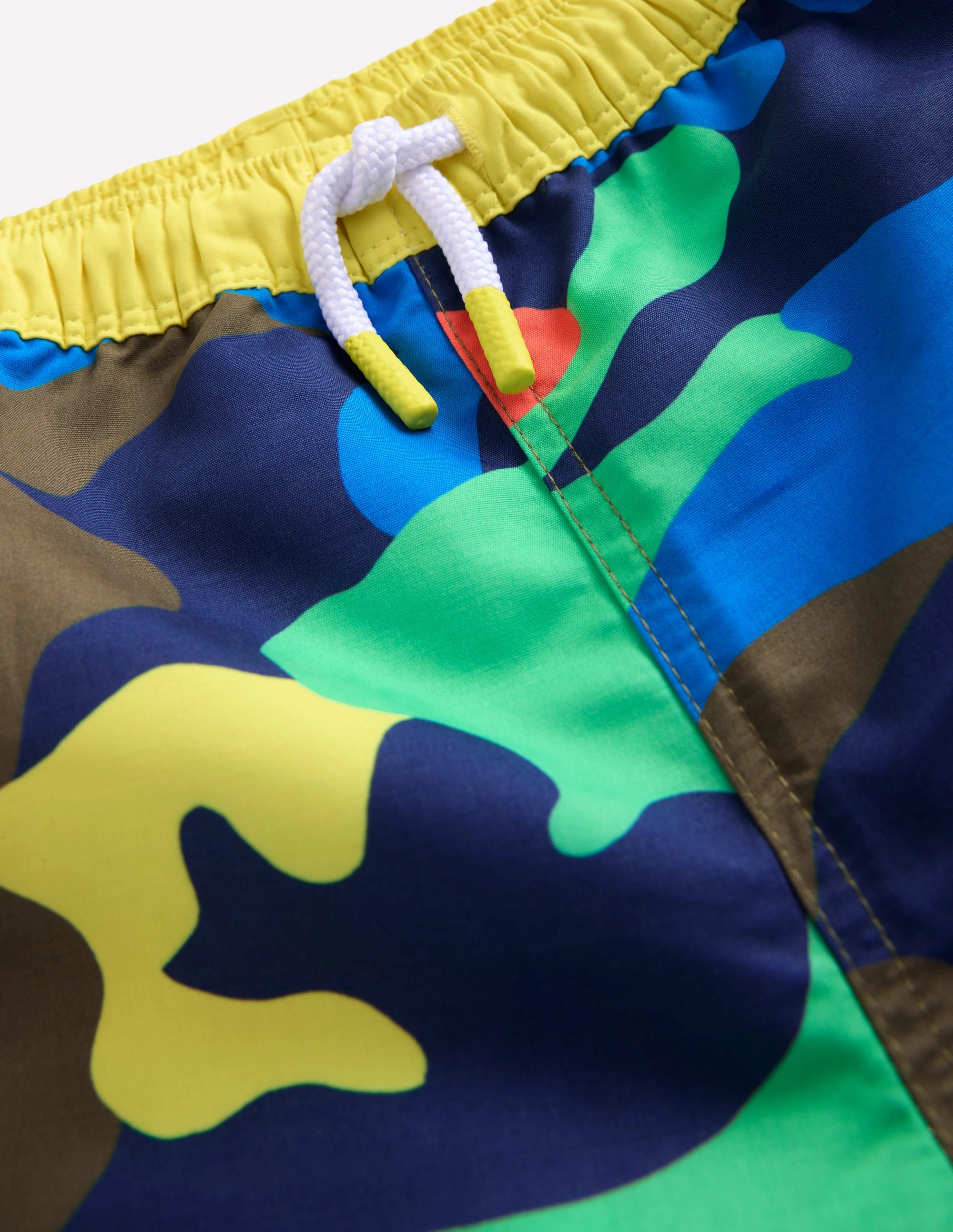 Swim Shorts-Multi Rainbow Camo Vacation Packing
